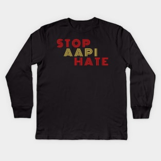 Stop AAPI hate Kids Long Sleeve T-Shirt